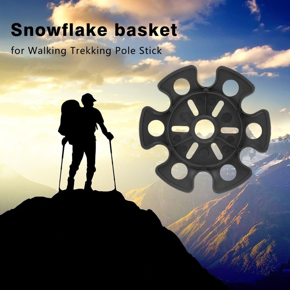 5Pcs Tip End Cap Hammer Snowflake Basket for Walking Trekking Pole Stick 