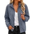 thumbnail image 2 of WIZUTIZ Women's Quick-Dry Softshell Jacket Lightweight Breathable Windproof Hiking Camping Outdoor Coat Long Sleeve with Pockets, 2 of 9