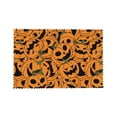 thumbnail image 4 of DouZhe Ensemble de 4 Sets de Table en Polyester, Motif Gribouillis Halloween Jack-O'-Lantern Résistant à la Chaleur pour Table à Manger, 12 Pouces x 18 Pouces, 4 of 6