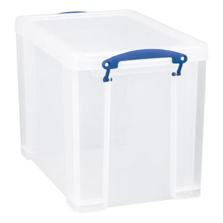 Plastic Storage Box with Clip Lock Lid - Clear - 5.8 L - Manutan
