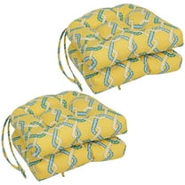 Blazing Needles 16-inch Spun Polyester Outdoor U-shaped Tufted Chair Cushion