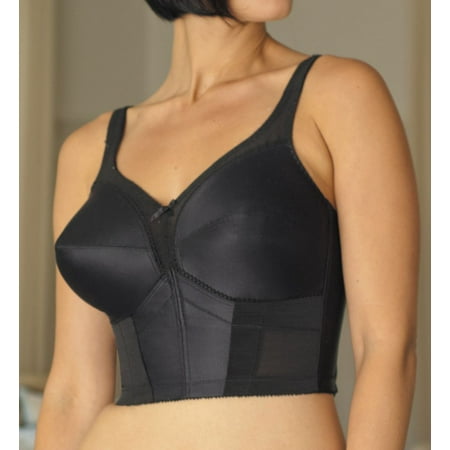 

Women s Carnival 710 Full Figure 3/4 Longline Bra (Black 44C)