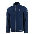 thumbnail image 2 of Men's Cutter & Buck  Navy Cleveland Guardians Americana Logo Evoke Eco Softshell Recycled Full-Zip Jacket, 2 of 3