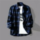 thumbnail image 1 of pstuiky Camisas casuales de manga larga para hombre, Camisa informal de manga larga con botones y cuello vuelto a cuadros para hombre Tops de talla grande para hombre m, 1 of 7