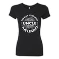 thumbnail image 2 of Wild Bobby, Uncle Man Myth Legend Funny Dad Uncle Papa Granpa Dad Gift, Father's Day, Women Slim Fit Junior Tee, Black, Medium, 2 of 4