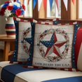 thumbnail image 5 of 2 Pack Outdoor Waterproof Throw Pillow Covers,Farmhouse Rural Star Vine Wreath Decorative Square Patio Pillowcases for Chair Couch Sofa 18x18in, 5 of 9