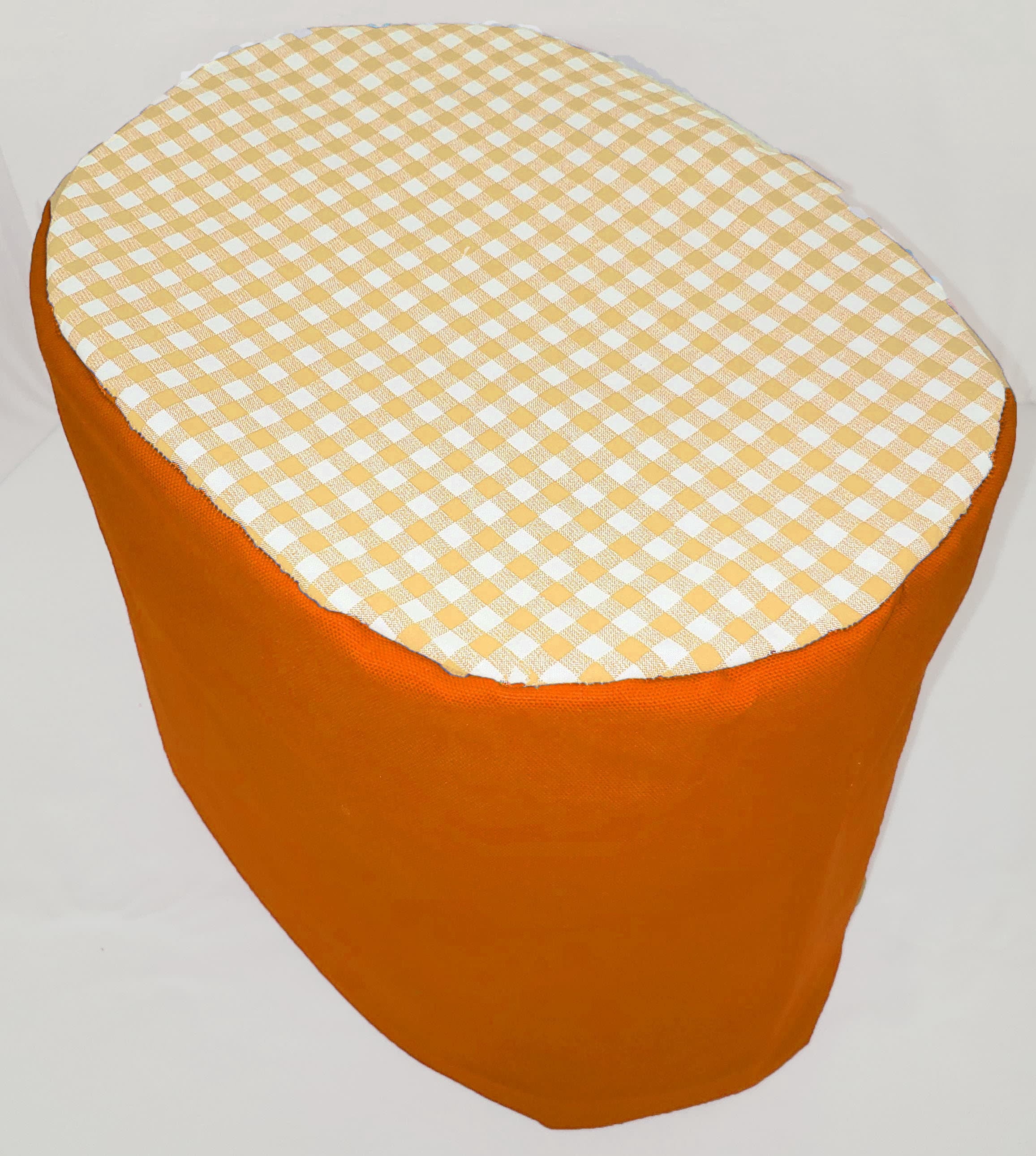 Canvas Orange \u0026 White Checked Cover 