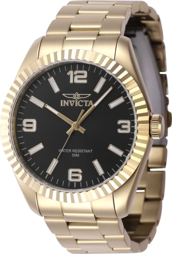 Invicta 19222 Men's Specialty Gold Dial Yellow Gold Plated Steel