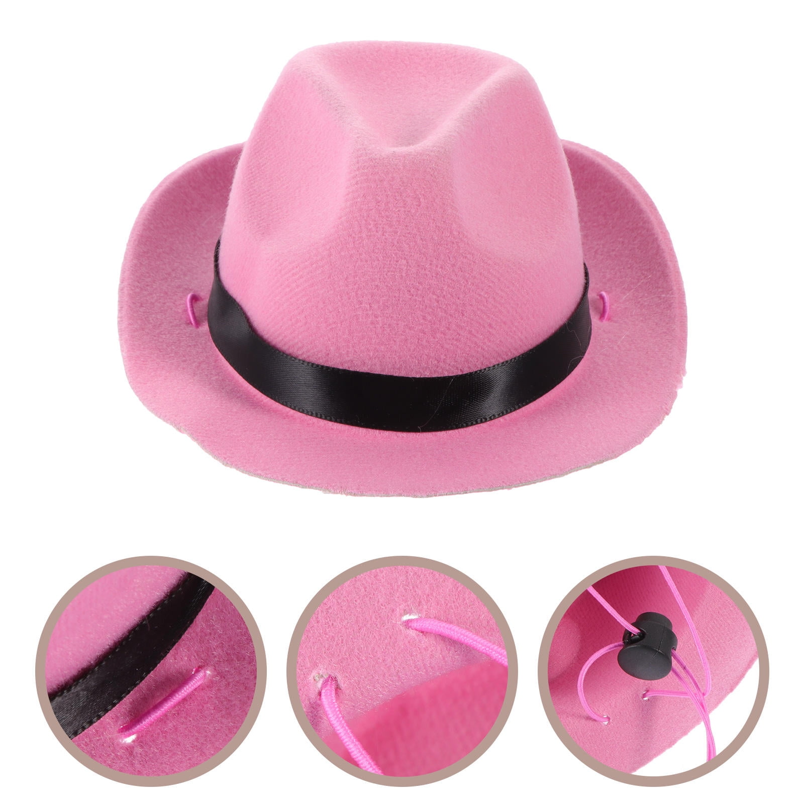 Luxshiny Puppy Hat Pink Cotton Adjustable Strap Comfortable Wear-Resistant Pet Accessory