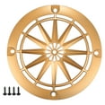 thumbnail image 1 of Unique Bargains 4' Car Speaker Grills Cover Round 4 Inch Audio Subwoofer Protector with Mounting Screws ABS Gold Tone, 1 of 8
