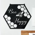 thumbnail image 4 of Letrero Colgante De Colmena De Abejas Letrero colgante de colmena de abejas, letrero de abejas de acero inoxidable, colgantes de arte de pared (negro A) Likrtyny Libre de BPA, 4 of 7