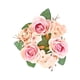thumbnail image 2 of Lunxisen 3 Pcs Valentines Red Roses Candle Rings Wreaths Artificial Flowers Wedding Centerpieces Candle Holder with Green Leaves for Engagement Farmhouse Party, 2 of 8