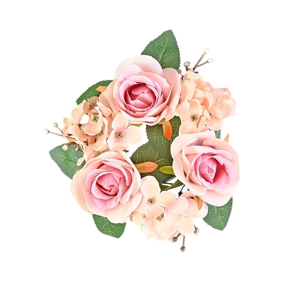 Mecorevxz Rose Embroidery Ball Flower Candle Table Flower Wreath Bedroom Decoration Simulated Rose Decoration Flower Wreath Ambiance Candle Wreath,Valentines Day Decorations(C)