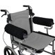 thumbnail image 3 of Funda para reposabrazos de silla de ruedas, cojín de piel de oveja con espuma viscoelástica para silla de oficina y silla de transporte, 2 uds., 3 of 4