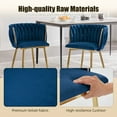 thumbnail image 2 of MOONMISS Dining Chairs Set of 2 with Metal Legs for Kitchen Dinning Room,Navy Blue, 2 of 5