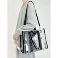 thumbnail image 2 of Kukuzhu Women's Clear Shoulder Satchel Bag Tote Bag Chic Handbag Cute Purse Crossbody Bag Transparent Bag, 2 of 6