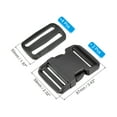 thumbnail image 2 of Plastic Quick Release Buckle, 2 Pack Plastic Quick Side Release Clips with 4 Pack Tri-Glide Slide Black 2", 2 of 6