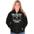 thumbnail image 5 of Hipster Glasses Grandma Funny Cute Zip Hoodie Sweatshirt Women Brisco Brands X, 5 of 6