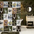 thumbnail image 2 of Manfei Green Billed Waterfowl Print Shower Curtain 72Wx72L,Rustic Duck Bathroom Curtain, 2 of 5