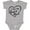 AC-Heather Grey, variant on I Love My Aunt and Uncle in Black Chalk Heart Boys or Girls Baby Bodysuit