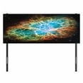 thumbnail image 3 of Outer Space Headboard, Image of Crab Nebula in Early Age Clean Version of Original Space Print, Upholstered Decorative Metal Bed Headboard with Memory Foam, Full Size, Black Teal Orange, by Ambesonne, 3 of 4