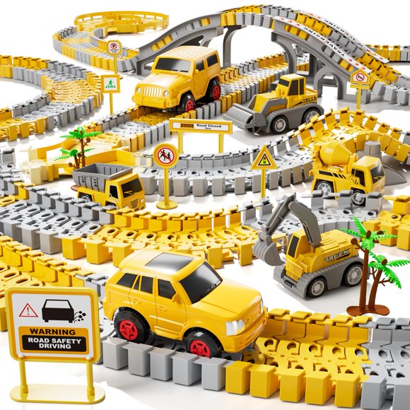 Juguetes de construcción iHaha Race Tracks 236 unidades con 6 coches de 3 a 6 años