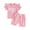 Pink, variant on Bagilaanoe 2pcs Toddler Baby Girl Shorts Set Short Sleeve Letter Print T Shirt Tops + Shorts 6M 12M 18M 24M 3T Kids Casual Summer Clothes