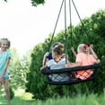 thumbnail image 4 of Web Riderz Outdoor Backyard 600-Pound Capacity Nylon Rope Basket Hammock Swing, 4 of 6