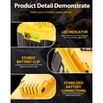 thumbnail image 2 of 2 Pack 8.0Ah Replacement Battery and 4.0Ah Charger for Dewalt 20V Max Batteries DCB200 DCB205-2 DCB206 DCB204 DCB203 DCB208 Compatible with Dewalt 20V Cordless Power Tools, 2 of 6