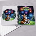 thumbnail image 4 of Happy New Year Corgi Family Cheer Winter Midnight Firework Spiral Bound Journal Welsh Corgi Dog Lover Gifts Idea 5x7in Spiral Notebook - 02025, 4 of 5