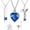 Silver&Blue, variant on 3 Pieces Heart Cross Cubic Urn Necklace for Ashes for Men Women Cremation Jewelry Crystal Memorial Locket Ashes Pendant Family Keepsake Sharing Jewelry Set