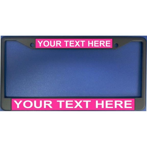 212 Main LPO1900 6 x 12 in. Custom Personalized Hot Pink & Black License Plate Frame