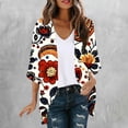 thumbnail image 2 of SYMOID Womens Boho Floral Print Kimono Cardigan - Beach Cover Up, Lightweight Duster with 3/4 Sleeve & Open Front,Size XL, 2 of 5