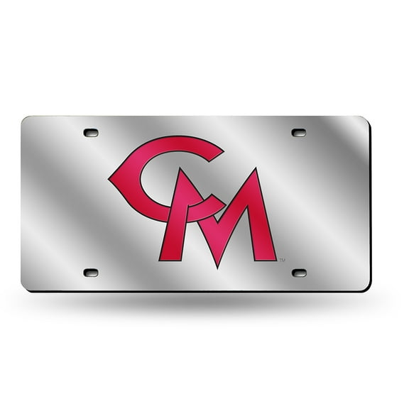 Central Missouri Mules Mirrored Laser Cut License Plate Laser Tag