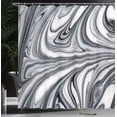 thumbnail image 4 of Ambesonne Abstract Shower Curtain, Black White Surreal Art, 69"Wx70"L, Grey, 4 of 5