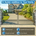 thumbnail image 6 of ALEKO Garden Steel Dual Swing 14 x 6 feet Black Driveway Gate Paris Style, 6 of 15