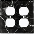 thumbnail image 3 of Metal Light Switch Plate Outlet Cover (Image of Marble Black MAR001), 3 of 13