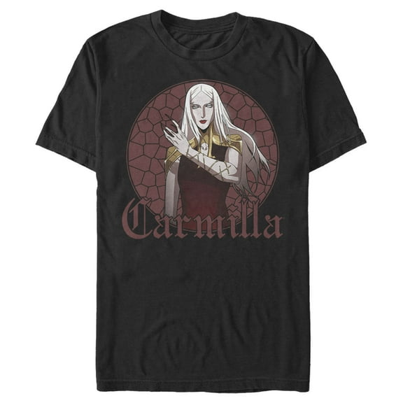 Men's Castlevania Carmilla Glass Frame  Graphic Tee Black Small