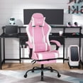 thumbnail image 7 of BestOffice Gaming Chair Office Chair with Footrest Lumbar Support Headrest Armrest Adjustable PC Gamer Chair (Pink), 7 of 7