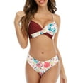 thumbnail image 1 of Women Two Pieces Swimsuit Print Splicing Bikini Set Bathing Suits, 1 of 8
