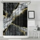 thumbnail image 5 of Yhmxh Decoración del baño Cortina de ducha con estampado digital geométrico, gruesa, con ganchos, patrón de partición Organizadores y almacenamiento de baño Accesorios de baño, 5 of 5