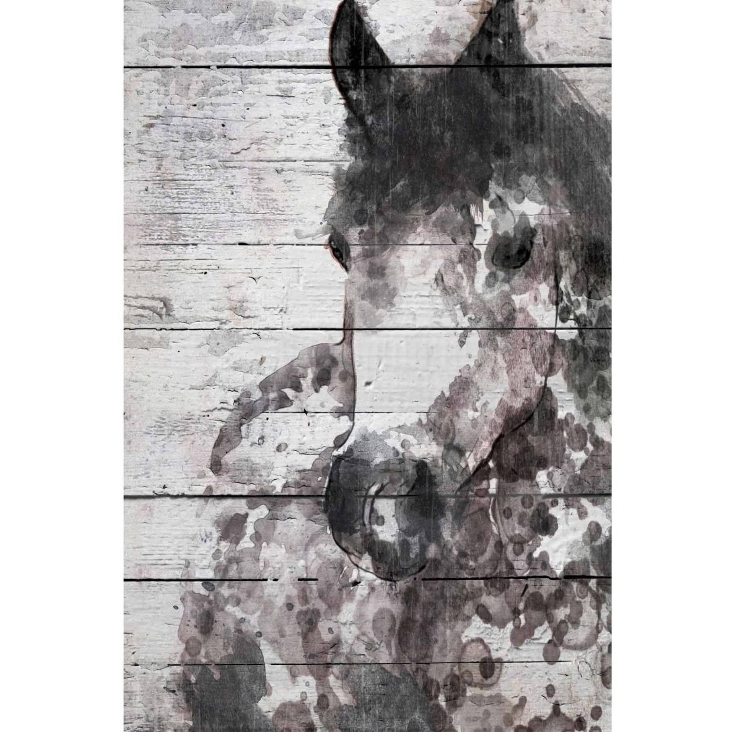 Marmont Hill "Grey Horse" by Irena Orlov Painting Print on Wrapped Canvas
