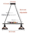 thumbnail image 4 of iMeshbean 30" Pool Table Lighting Fixtures Ceiling Lamp for Game Room Beer Party , Real Billiard Ball Design Billiard Pendant Lamp with 2 Glass Shades, 4 of 7