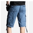 thumbnail image 5 of HOOMEUMY Men's Summer Cargo Shorts Straight Fit Multi-Pocket Bermuda Shorts with Drawstring Blue 6, 5 of 6