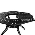 thumbnail image 2 of Outdoor Modern Aluminum 63-in Hexagon Patio Dining Table, Lazy Susan, 2 of 3