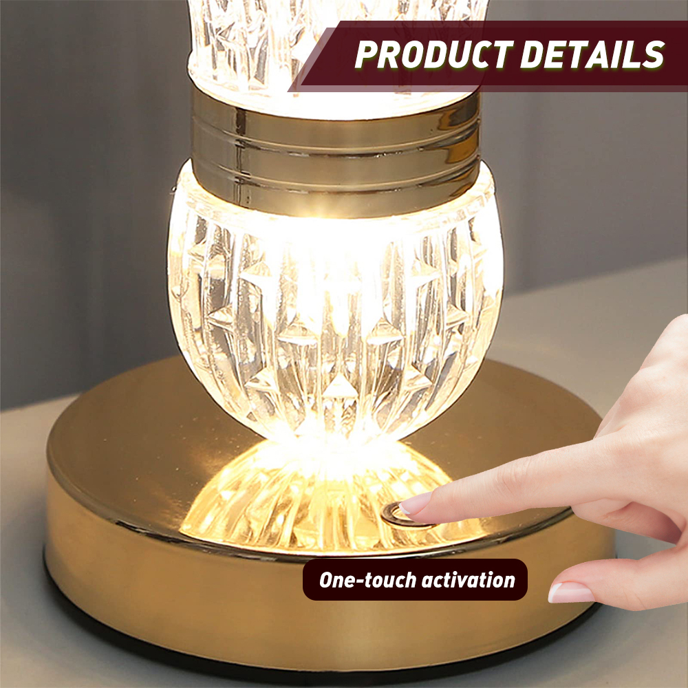 Birthday Gifts for Women/Mom Decorative Diy Vase Table Lamp, Usb Rechargeable Touch Bedside Night Light for Bedroom