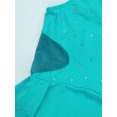 thumbnail image 6 of iEFiEL Girls Cutout Back Ballet Dance Leotard Sparkly Rhinestone Dancewear Turquoise 14, 6 of 7