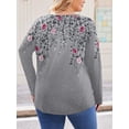 thumbnail image 2 of Weardear Womens Plus Size Long Sleeve Shirts V Neck Fall Tunic Tops for Dressy Casual, 2 of 5