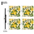 thumbnail image 3 of Square Wall Clock,Lemons And Leaves Pattern On Cream BackgSquare,Silent Non-Ticking Wall Clock Decor for Home Office Kitchen Living Room Bedroom(12inch), 3 of 4