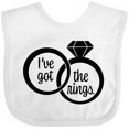 thumbnail image 3 of Inktastic I've Got the Rings- Ring Bearer Boys or Girls Baby Bib, 3 of 4